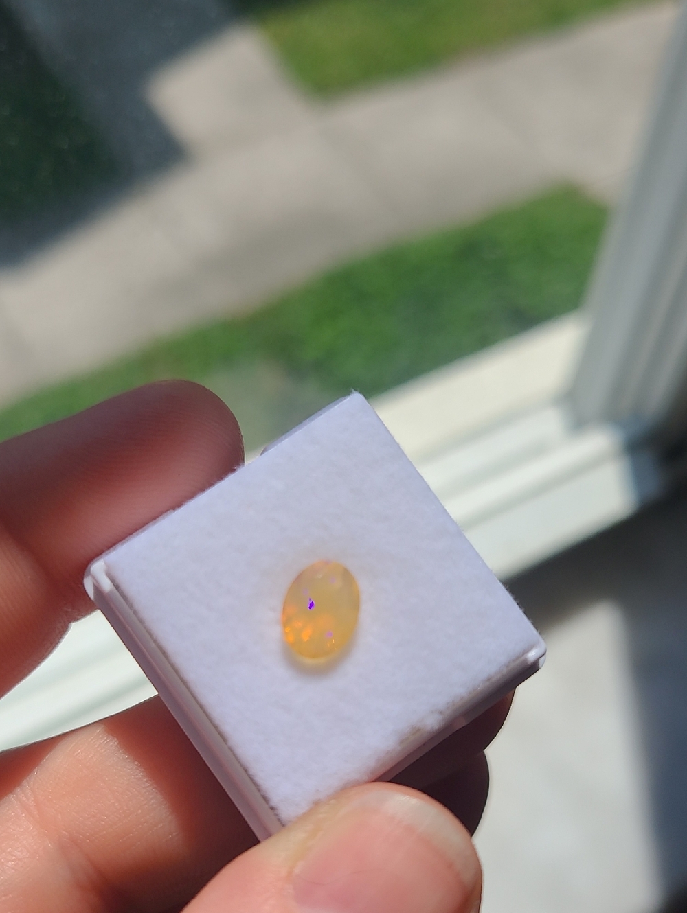 Ethiopian Opal Faceted Oval Cabochon